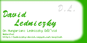 david ledniczky business card